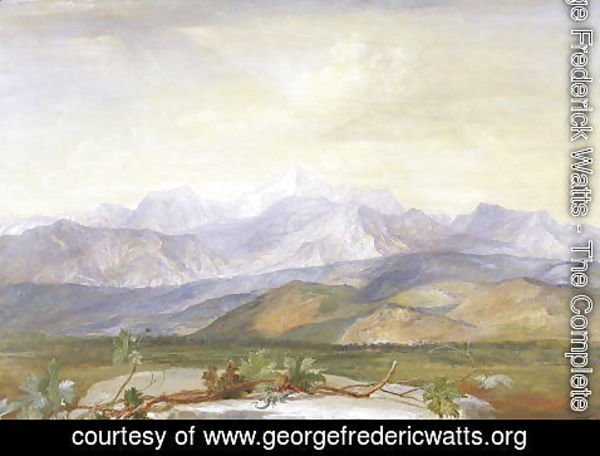 George Frederick Watts - The Carrara Mountains, c.1876-80