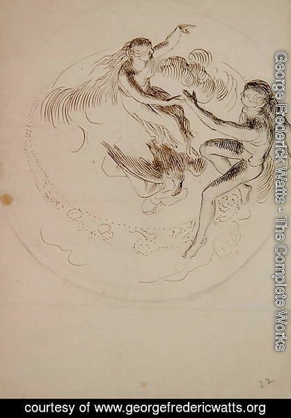 George Frederick Watts - Study for a circular ceiling decoration