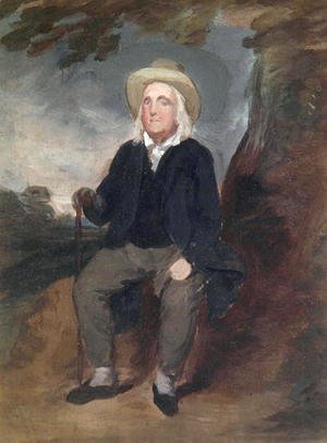 George Frederick Watts - Jeremy Bentham in an imaginary landscape, 1835