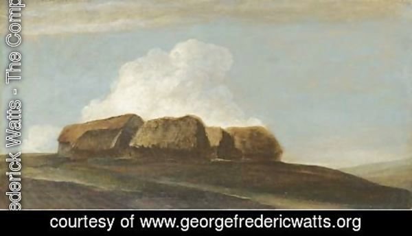 George Frederick Watts - Haystacks (Study on Brighton Downs)