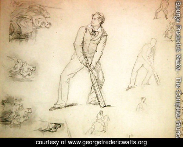 Sketch of a a cricketer