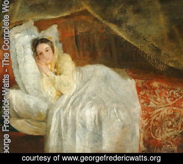 George Frederick Watts - Lady on a day-bed, 1844