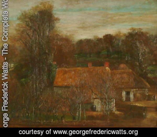 George Frederick Watts - Farm Buildings, Freshwater, 1875