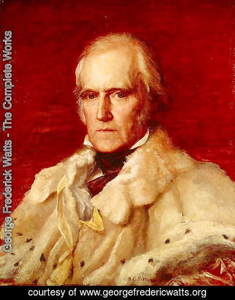 George Frederick Watts - Portrait of Stratford Canning (1786-1880), Viscount Stratford de Redcliffe (1856-7)