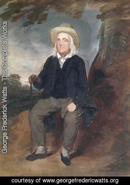Jeremy Bentham in an imaginary landscape, 1835