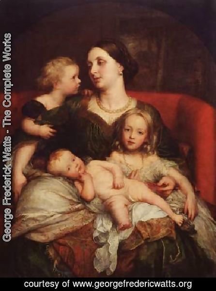 George Frederick Watts - Mrs George Augustus Frederick Cavendish Bentinck And Her Children
