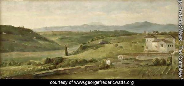 Panoramic Landscape With A Farmhouse
